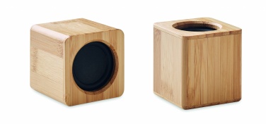 Logo trade business gift photo of: Set of Bamboo wireless speaker